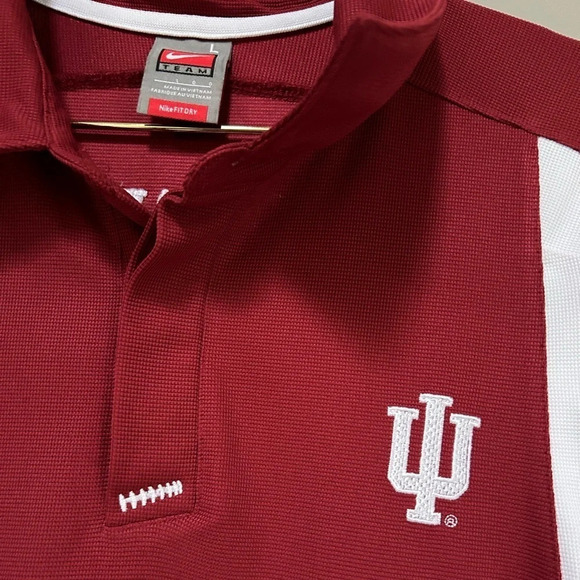Nike | Indiana University Logo Polo, Size Large - Picture 5 of 6